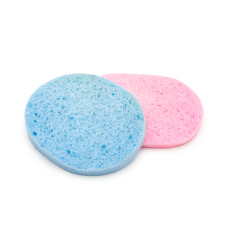 Scrub sponge, blue-pink, set (2 pcs)
