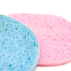 Scrub sponge, blue-pink, set (2 pcs)