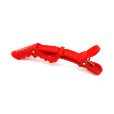 Hair clips, 6 pcs, red