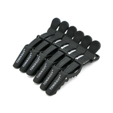 Hair clips, 6 pcs, black