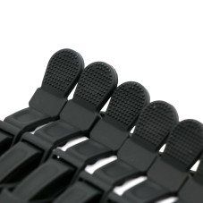 Hair clips, 6 pcs, black