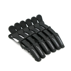Hair clips, 6 pcs, black