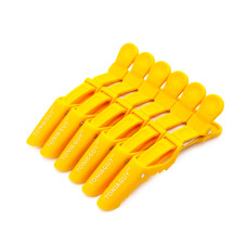 Hair clips, 6 pcs, yellow