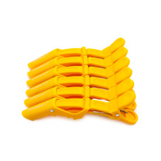 Hair clips, 6 pcs, yellow