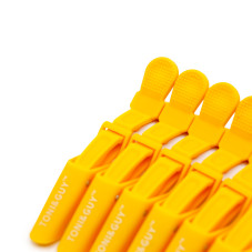 Hair clips, 6 pcs, yellow