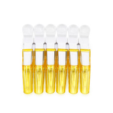Hair clips, 6 pcs, white + yellow transparent