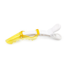 Hair clips, 6 pcs, white + yellow transparent