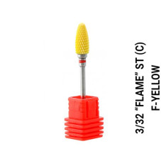 Керамическая насадка для снятия геля и гель лака, красная насечка, F Yellow Flame ST (C)