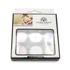 Nail Art Decoration 6 pcs, white
