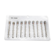 Diamond cuticle brush head, ball, red notch 001-050R