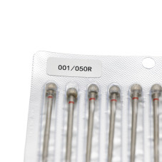 Diamond cuticle brush head, ball, red notch 001-050R