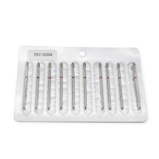Diamond cuticle brush head, bullet, red notch 257/025R