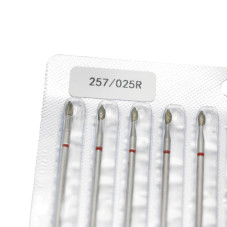 Diamond cuticle brush head, bullet, red notch 257/025R