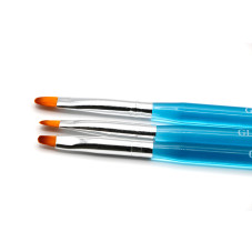 Набор кистей для геля Global Fashion, овал #4, #6, #8