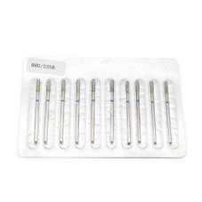 Diamond Bit for Cuticles, Rounded Cylinder, Blue Band, 880/025B