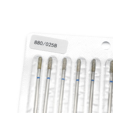 Diamond Bit for Cuticles, Rounded Cylinder, Blue Band, 880/025B