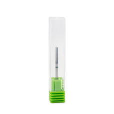 Carbide Nail Drill Bit, Narrow Rounded Cylinder with Ball Tip, Green Groove, Small Barrel Ball C