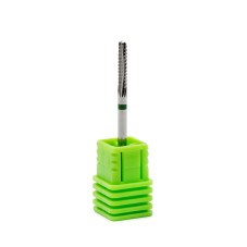 Carbide Nail Drill Bit, Narrow Rounded Cylinder with Ball Tip, Green Groove, Small Barrel Ball C