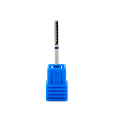Carbide Nail Drill Bit, Narrow Rounded Cylinder with Ball Tip, Blue Groove, Small Barrel Ball M