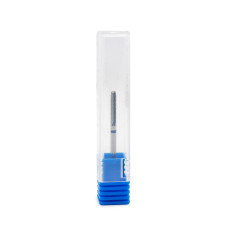 Carbide Nail Drill Bit, Narrow Rounded Cylinder with Ball Tip, Blue Groove, Small Barrel Ball M