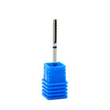 Carbide Nail Drill Bit, Narrow Rounded Cylinder with Ball Tip, Blue Groove, Small Barrel Ball M