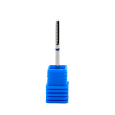 Carbide Nail Drill Bit, Narrow Rounded Cylinder with Ball Tip, Blue Groove, Small Barrel Ball M