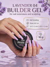 Gel for modeling nails 50 gr, Color Builder Gel 04 - Lavender