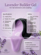 Gel for modeling nails 50 gr, Color Builder Gel 04 - Lavender