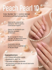 Gel pentru modelarea unghiilor 15 g, Color Builder Gel, 10- Peach pearl