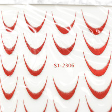 Autocolante cu design slider French ombre ST-2306 red