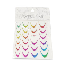 Autocolante cu design slider French ombre ST-2306 raindbow