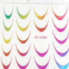 Autocolante cu design slider French ombre ST-2306 raindbow