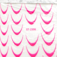 Slider design French ombre stickers ST-2306 pink