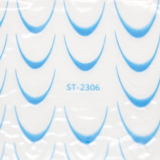 Slider design French ombre stickers ST-2306 blue