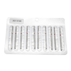 Diamond cuticle brush head, flame, red notch 257/018R
