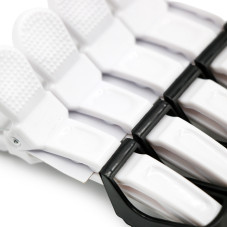 Hair clips, 6 pcs, white + black