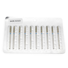 Diamond Nail Drill Bit for Cuticles, Cylinder Shape, Blue Groove, 842R/023LB