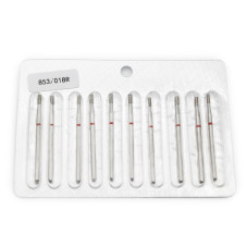 Diamond Nail Drill Bit for Cuticles, Cylinder Shape, Red Groove, 853/018R
