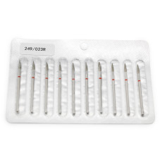 Diamond Bit for Cuticles, Bullet Shape, Red Band, 249/023R