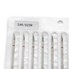 Diamond Bit for Cuticles, Bullet Shape, Red Band, 249/023R