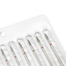 Diamond Bit for Cuticles, Bullet Shape, Red Band, 249/023R