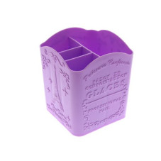 Organizer for brushes and nail files violet