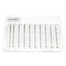Diamond Bit for Cuticles, Flame Shape, Red Band, 243/023LR