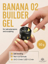 Nail modeling gel 15 GR, Color Builder Gel 02 - Banana