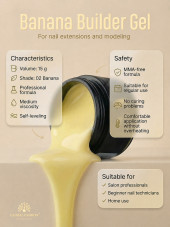 Nail modeling gel 15 GR, Color Builder Gel 02 - Banana