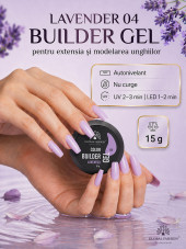 Gel pentru modelarea unghiilor 15 g, Color Builder Gel, 04- Lavender