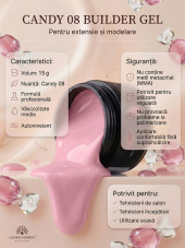 Gel pentru modelarea unghiilor 15 g, Color Builder Gel, 08- Candy
