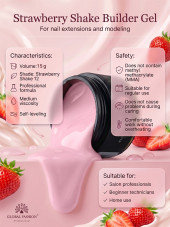 Gel for modeling nails 15 gr, Color Builder Gel 12- Strawberry shake
