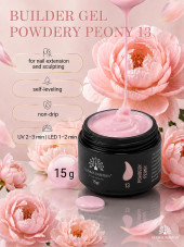 Gel for modeling nails 15 gr, Color Builder Gel 13- Powdery peony