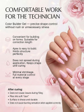 Gel for modeling nails 15 gr, Color Builder Gel 13- Powdery peony